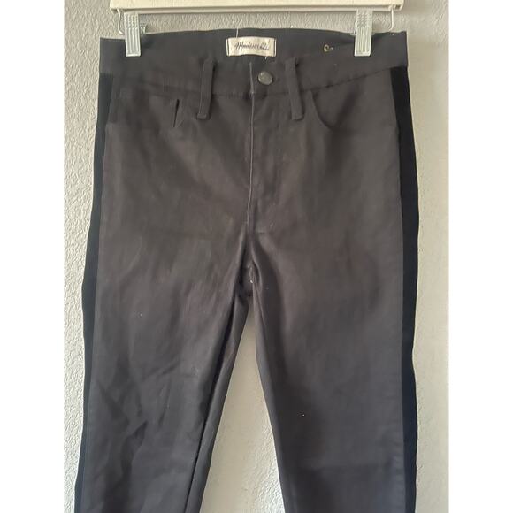 Madewell 9" Mid-Rise Skinny Jeans: Velvet Tuxedo Stripe Edition - Picture 7 of 12